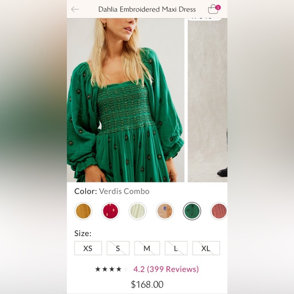 NWT Dahlia embroidered maxi dress by Free people - Picture 13 of 16